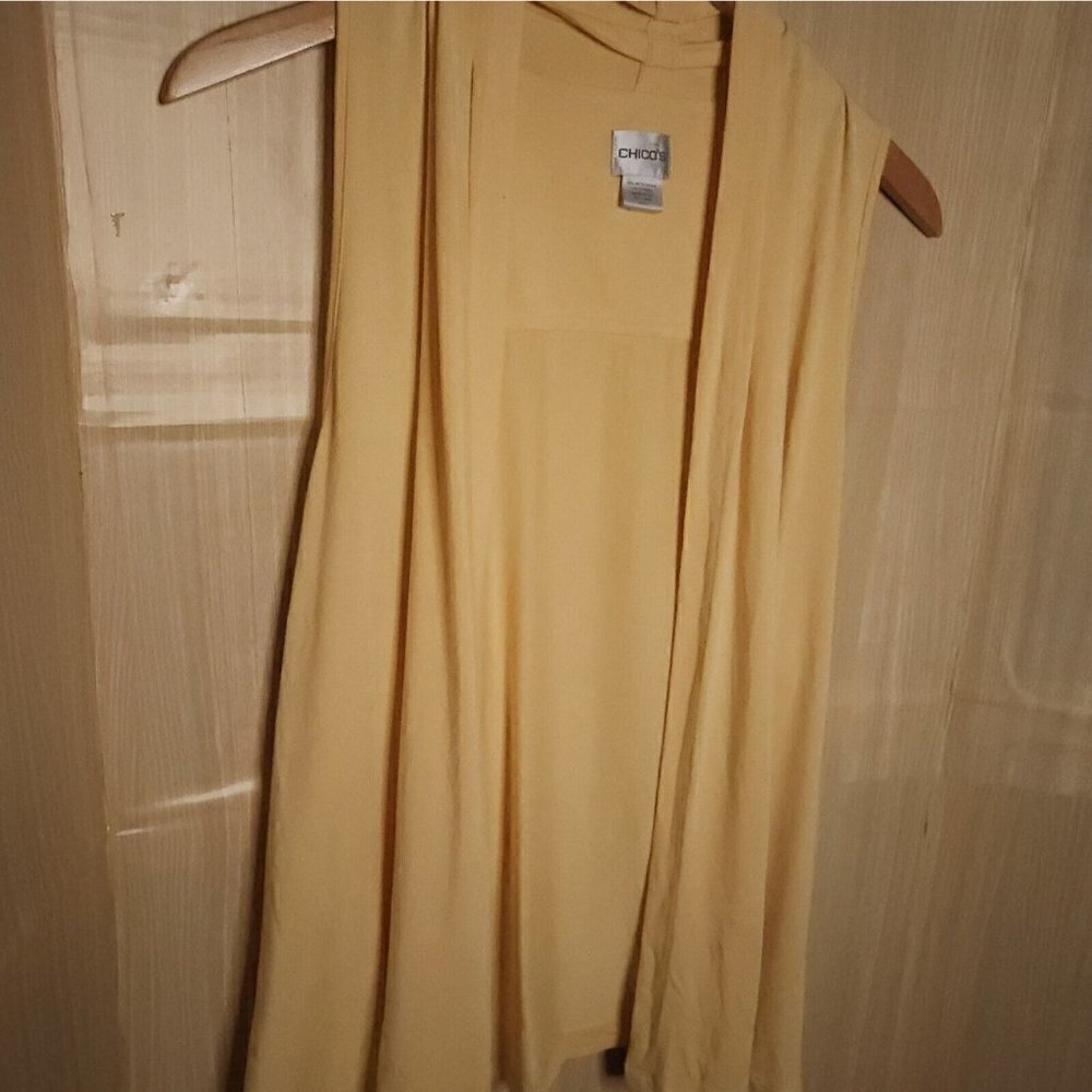 Chico's Womens Yellow Stretchy Vest Large - Picture 3 of 5